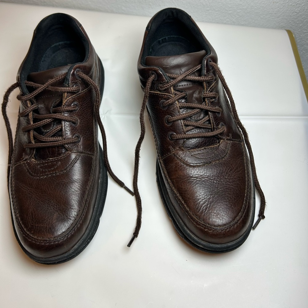 Rockport Mens Size 9.5M Brown Leather Hiking Trail Sneakers